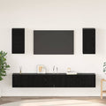 Wand-TV-Schrank 3 pcs 100 x 30 x 30 cm Schwarz Eichen-Optik