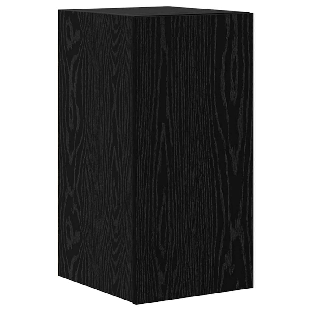 Wand-TV-Schrank 3 pcs 100 x 30 x 30 cm Schwarz Eichen-Optik