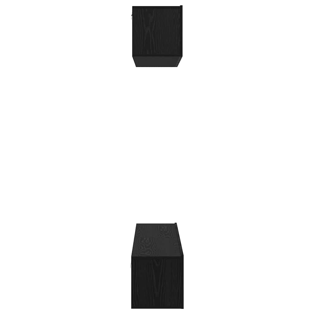 TV-Schrankset 4 pcs Schwarz Eichen-Optik Holzwerkstoff