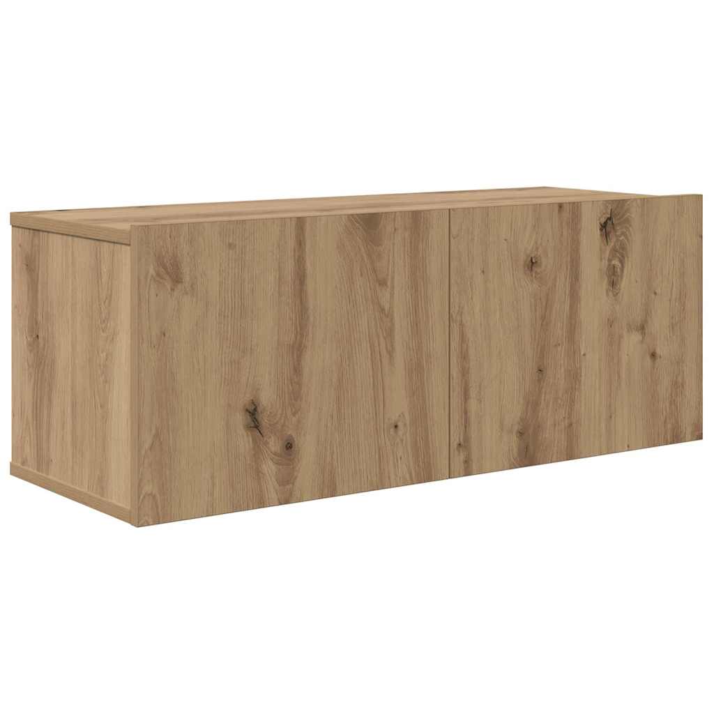TV-Schrankset Wandmontiert 4 pcs Artisan-Eiche Holzwerkstoff