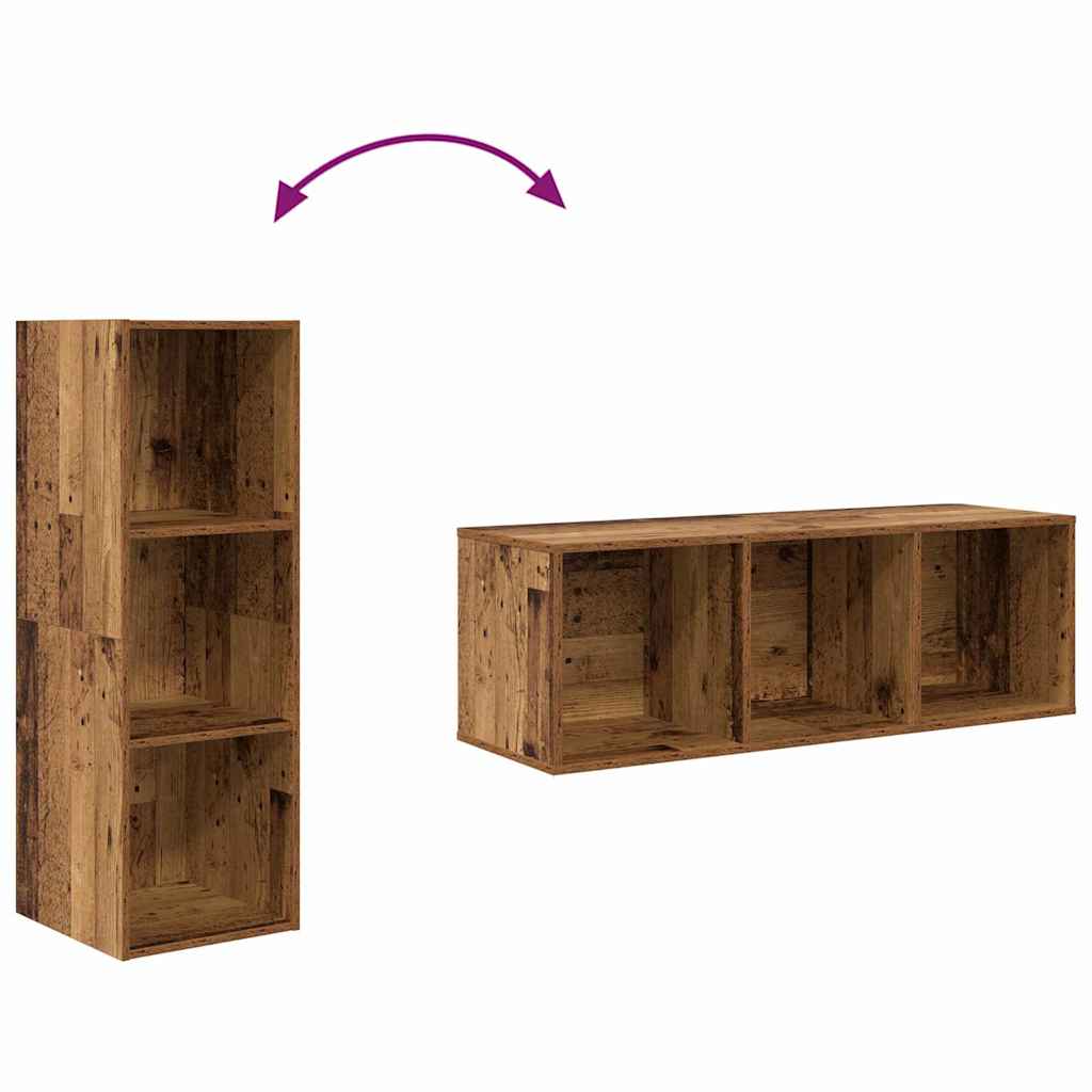 TV-Schrankset Altholz 37 x 37 x 107 cm Holzwerkstoff