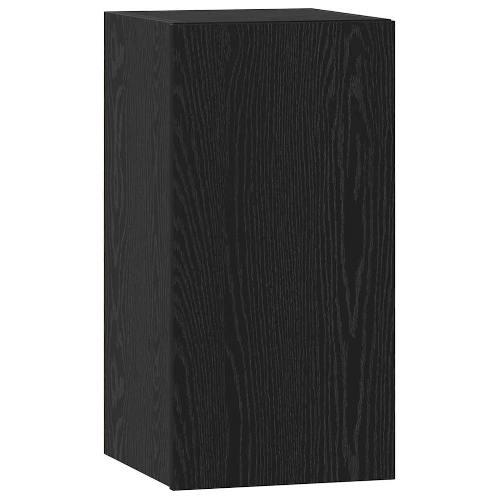 TV-Schrankset 8 pcs Schwarz Eichen-Optik Holzwerkstoff