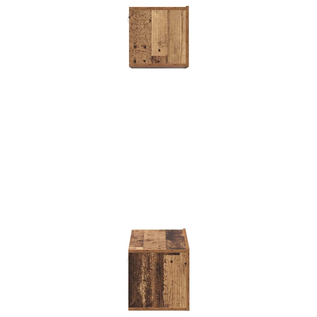TV-Schrankset Wandmontiert 2 pcs Altholz Holzwerkstoff