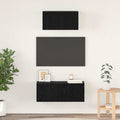 TV-Schrankset 2 pcs Schwarz Eichen-Optik Holzwerkstoff
