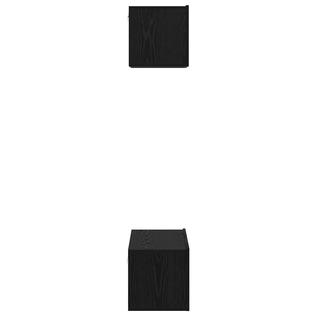 TV-Schrankset 2 pcs Schwarz Eichen-Optik Holzwerkstoff