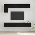 TV-Schrankset 5 pcs Schwarz Eichen-Optik Holzwerkstoff