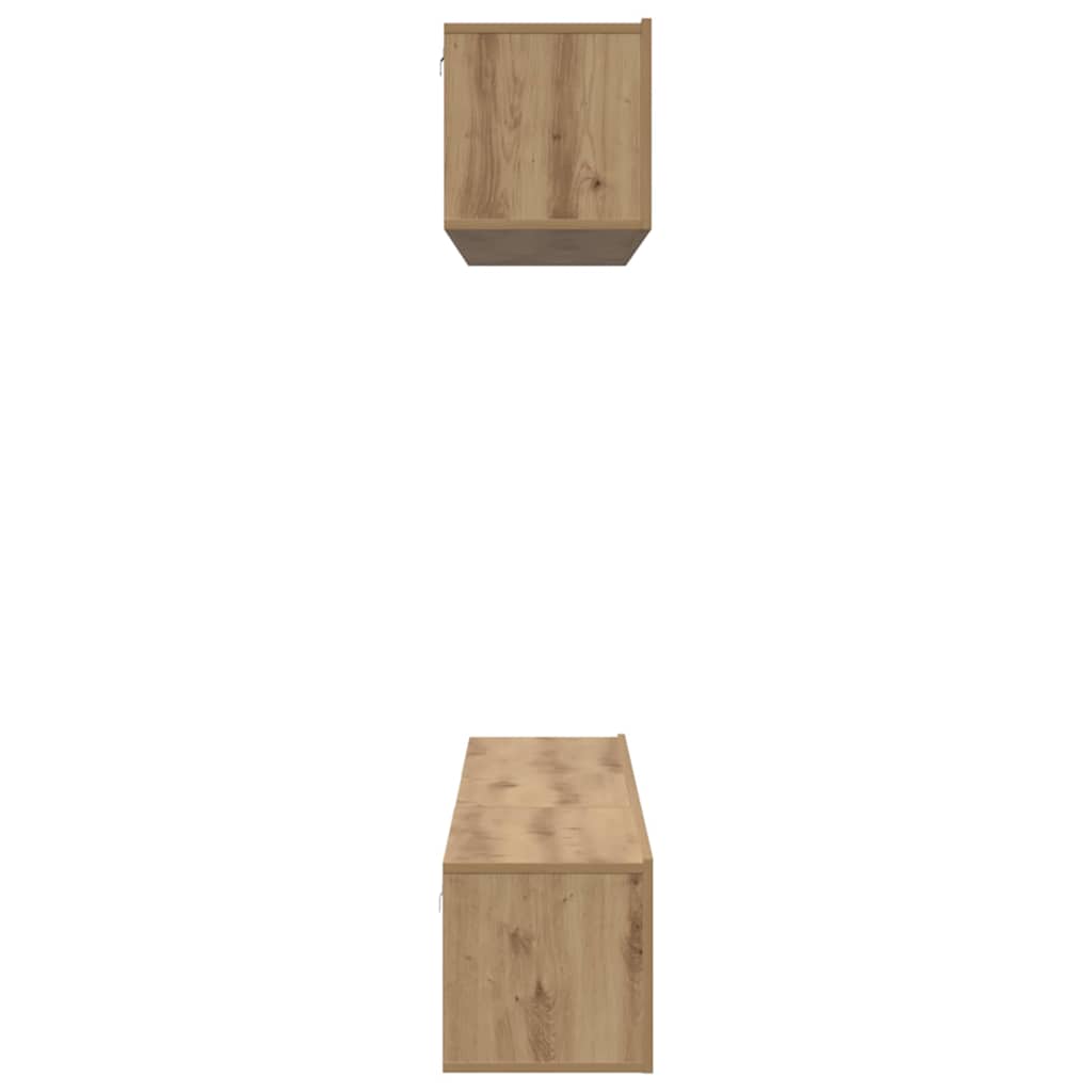 TV-Schrankset Wandmontiert 5 pcs Artisan-Eiche Holzwerkstoff