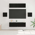 TV-Schrankset 6 pcs Schwarz Eichen-Optik Holzwerkstoff