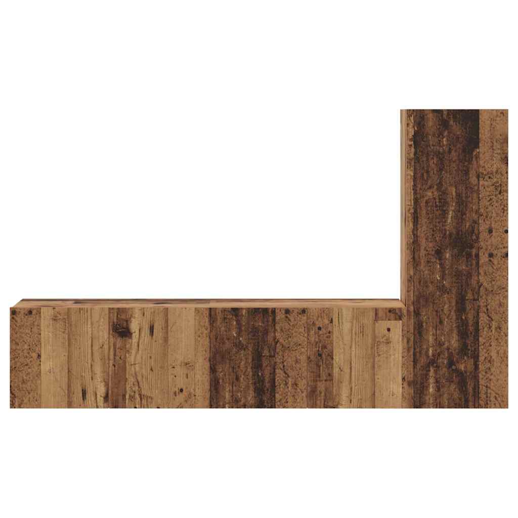 TV-Schrankset Wandmontiert 3 pcs Altholz Holzwerkstoff