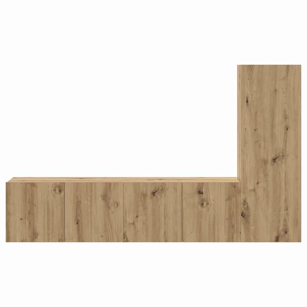 TV-Schrankset Wandmontiert 3 pcs Artisan-Eiche Holzwerkstoff