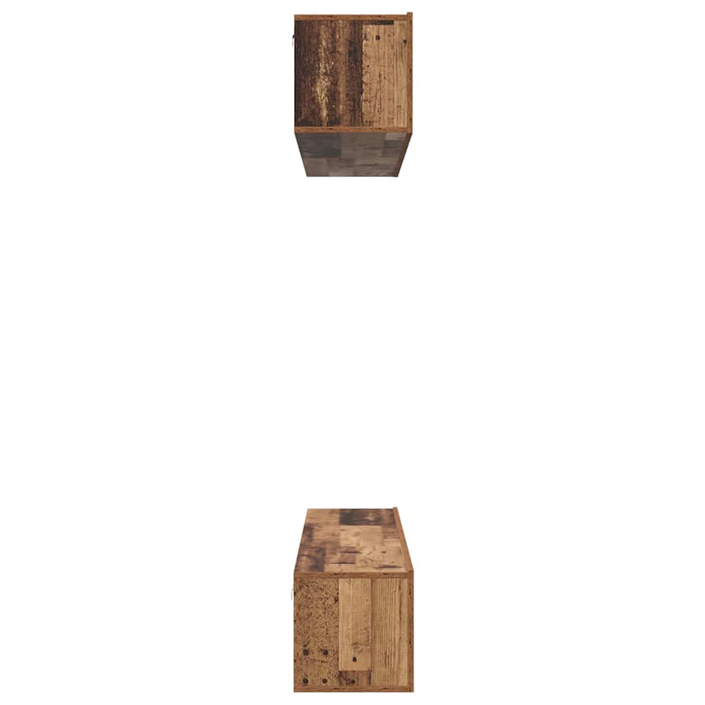 TV-Schrankset Wandmontiert 5 pcs Altholz Holzwerkstoff