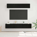 TV-Schrankset 5 pcs Schwarz Eichen-Optik Holzwerkstoff