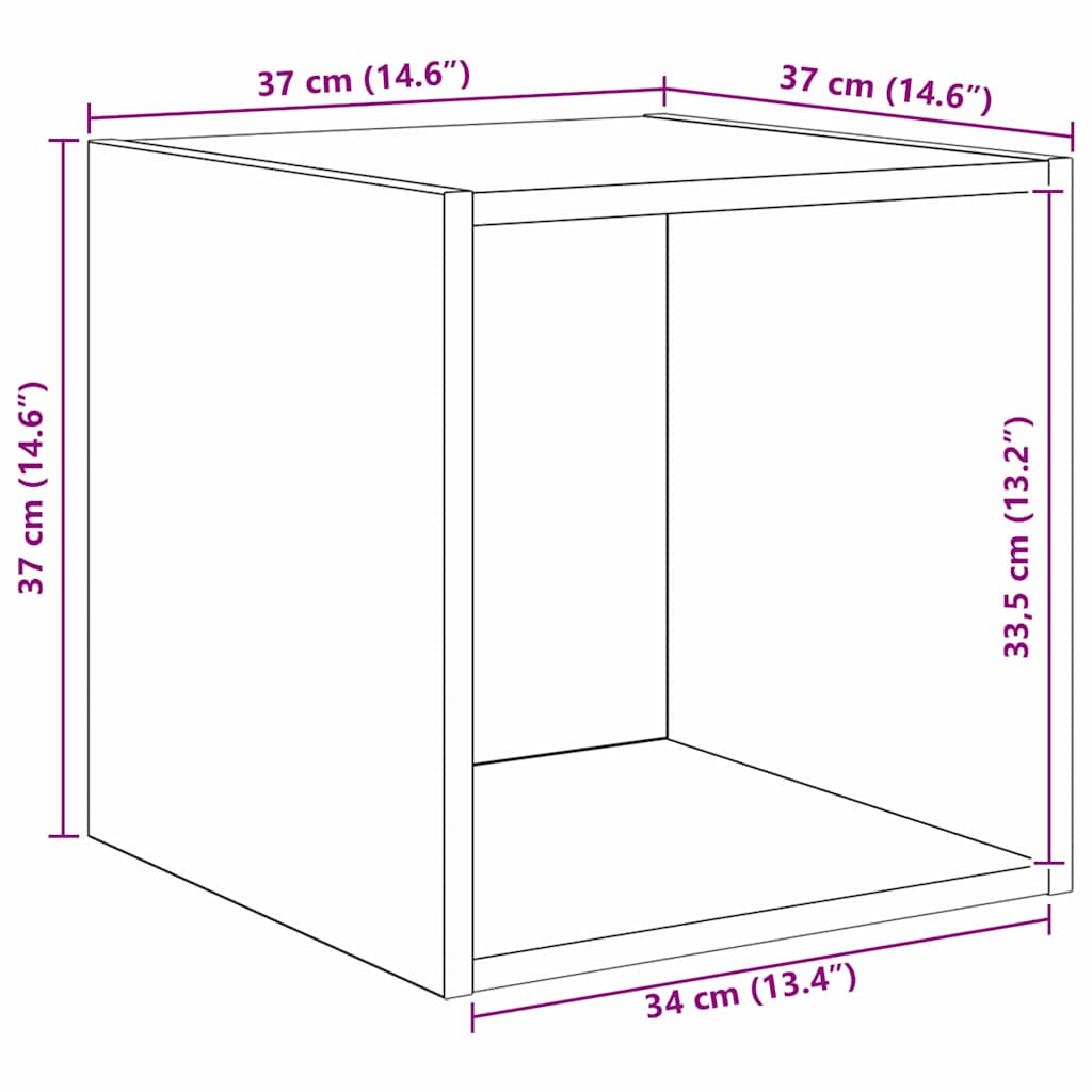 TV-Schrankset Wandmontiert 3 pcs Altholz Holzwerkstoff