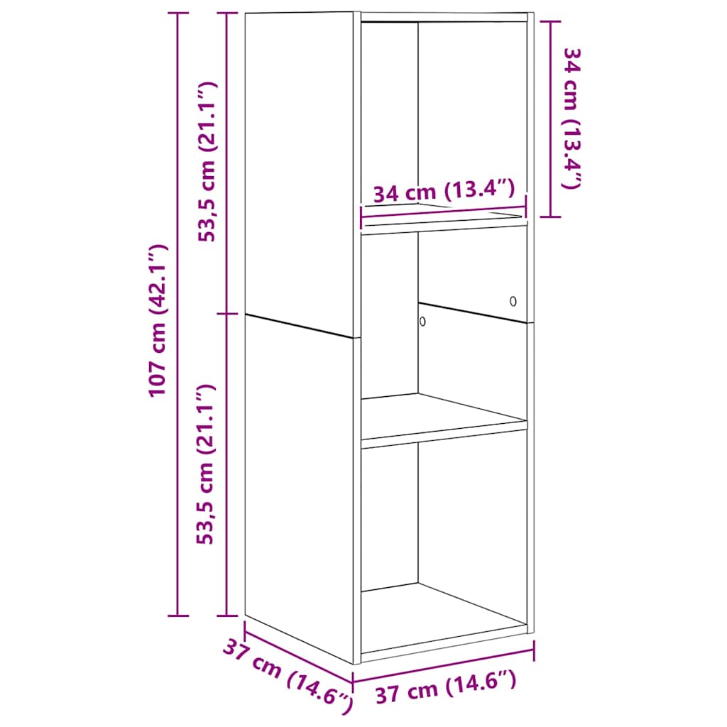 TV-Schrankset Wandmontiert 4 pcs Artisan-Eiche Holzwerkstoff