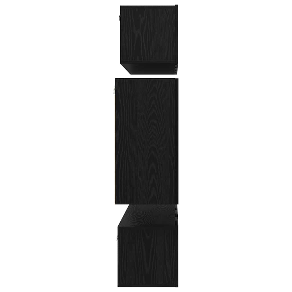 TV-Schrankset 6 pcs Schwarz Eichen-Optik Holzwerkstoff