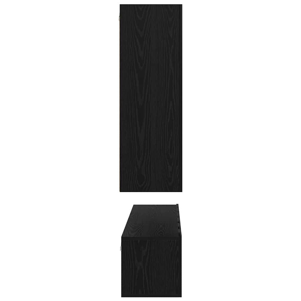 TV-Schrankset 5 pcs Schwarz Eichen-Optik Holzwerkstoff