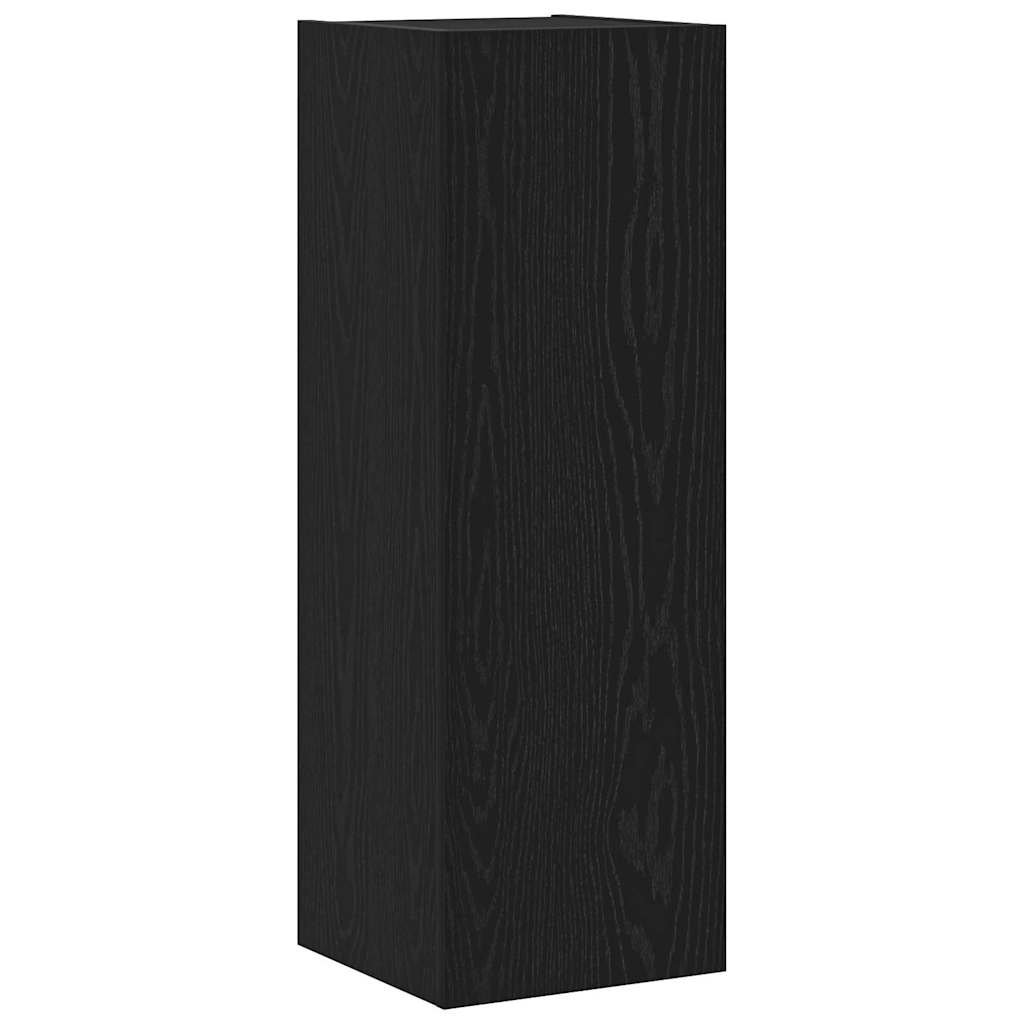 Wand-TV-Schrank 4 pcs Schwarz Eichen-Optik Holzwerkstoff