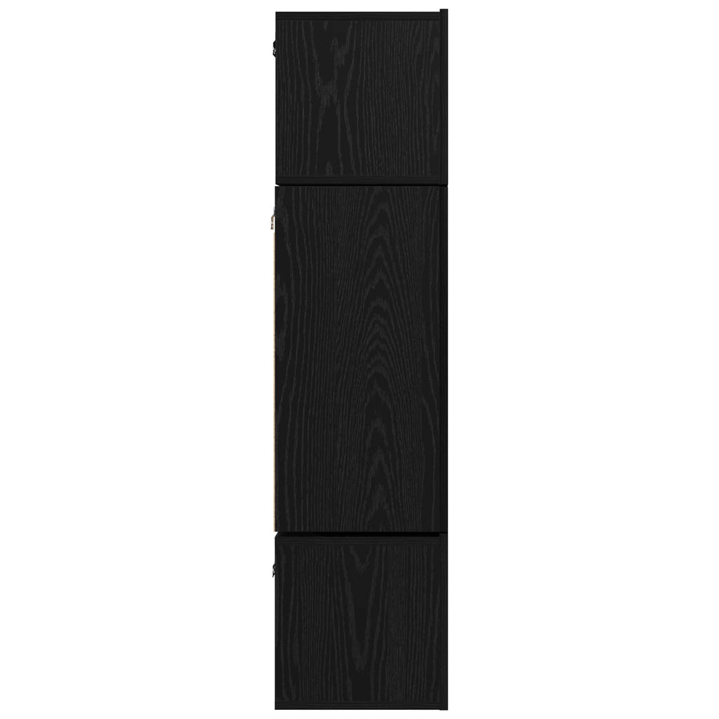 TV-Schrankset 6 pcs Schwarz Eichen-Optik Holzwerkstoff