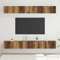 TV-Schrankset Wandmontiert 6 pcs Altholz Holzwerkstoff