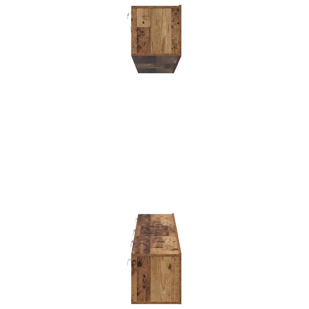TV-Schrankset Wandmontiert 6 pcs Altholz Holzwerkstoff