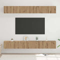 TV-Schrankset Wandmontiert 6 pcs Artisan-Eiche Holzwerkstoff