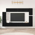TV-Schrankset 9 pcs Schwarz Eichen-Optik Holzwerkstoff