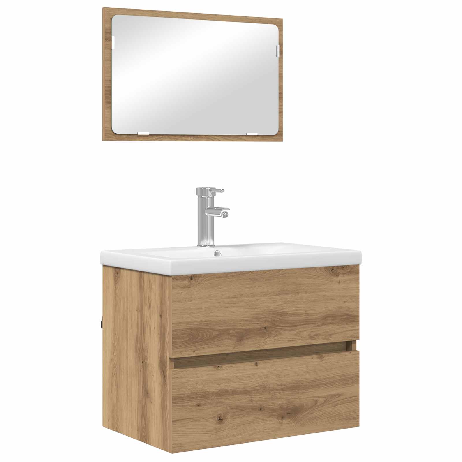Badezimmermöbel-Set 3 pcs Artisan-Eiche Holzwerkstoff