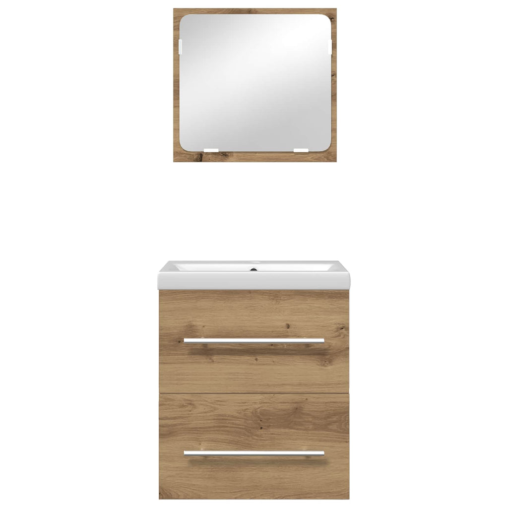 Badezimmermöbel-Set 2 pcs Artisan-Eiche Holzwerkstoff
