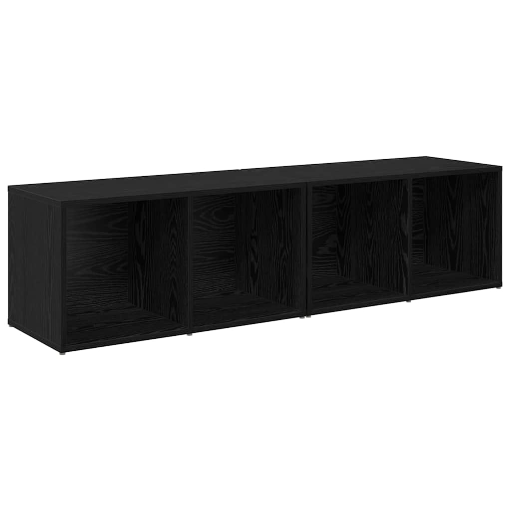 TV-Schrankset 2 pcs Schwarz Eichen-Optik 37 x 35 x 72 cm