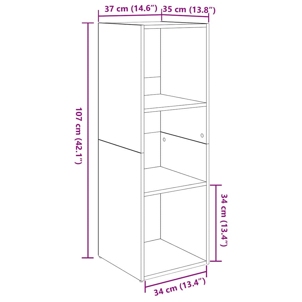 TV-Schrankset 4 pcs Altholz 37 x 35 x 107 cm Holzwerkstoff