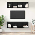 TV-Schrankset 2 pcs Schwarz Eichen-Optik 37 x 37 x 142,5 cm