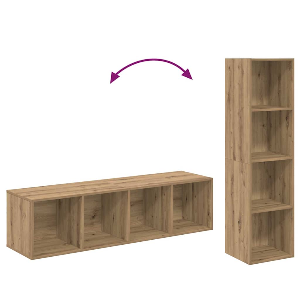 TV-Schrankset 2 pcs Artisan-Eiche 37 x 37 x 142,5 cm