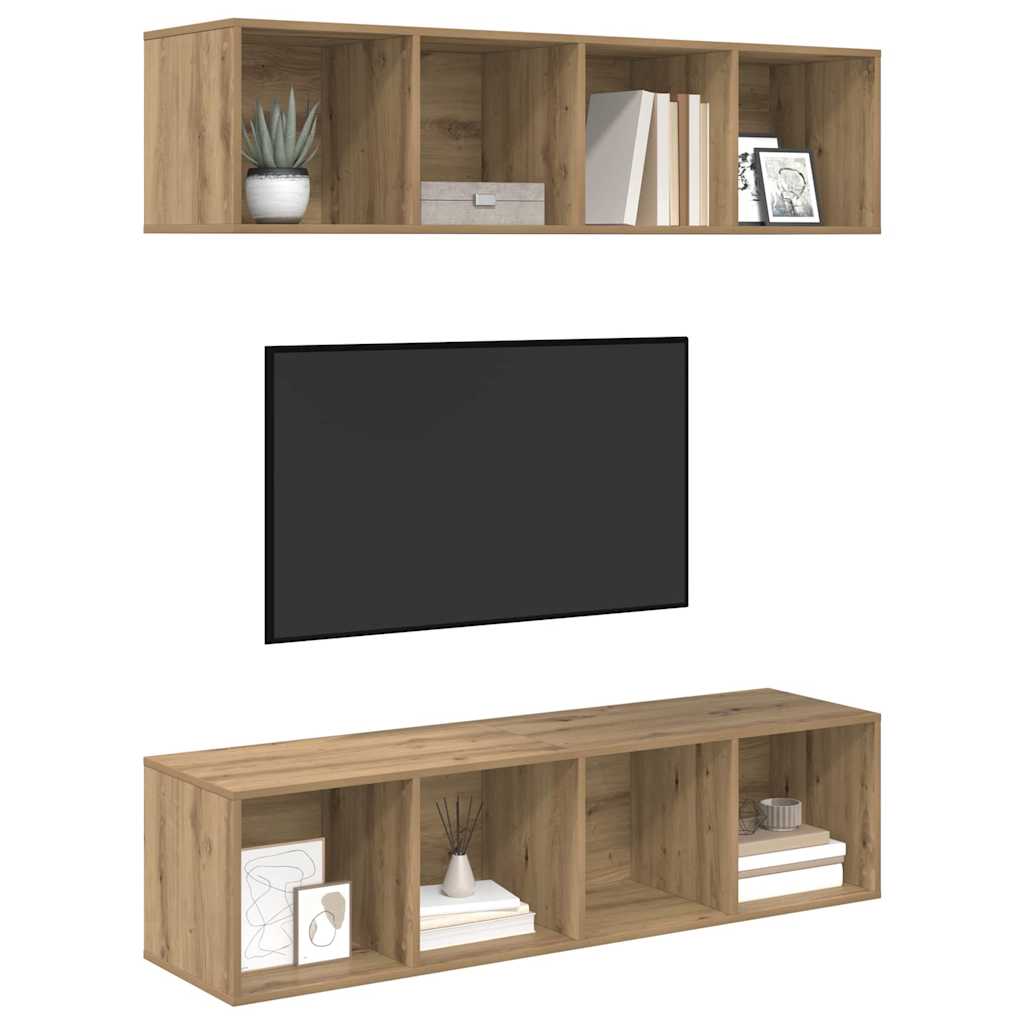 TV-Schrankset 2 pcs Artisan-Eiche 37 x 37 x 142,5 cm