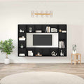 TV-Schrankset 4 pcs Schwarz 37 x 37 x 142,5 cm Holzwerkstoff