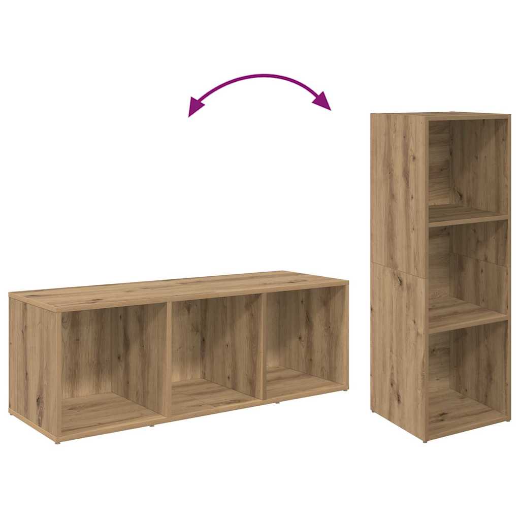 TV-Schrankset Wandmontiert 2 pcs Artisan-Eiche 107 x 35 x 37 cm