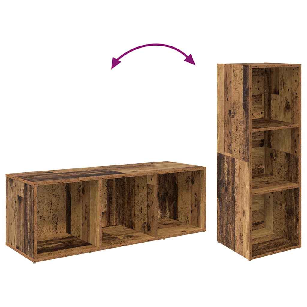 TV-Schrankset 3 pcs Altholz 37 x 35 x 107 cm Holzwerkstoff