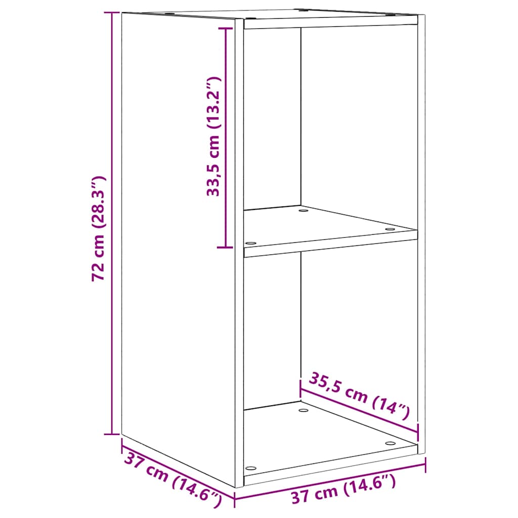 TV-Schrankset 2 pcs Artisan-Eiche 37 x 37 x 72 cm Holzwerkstoff