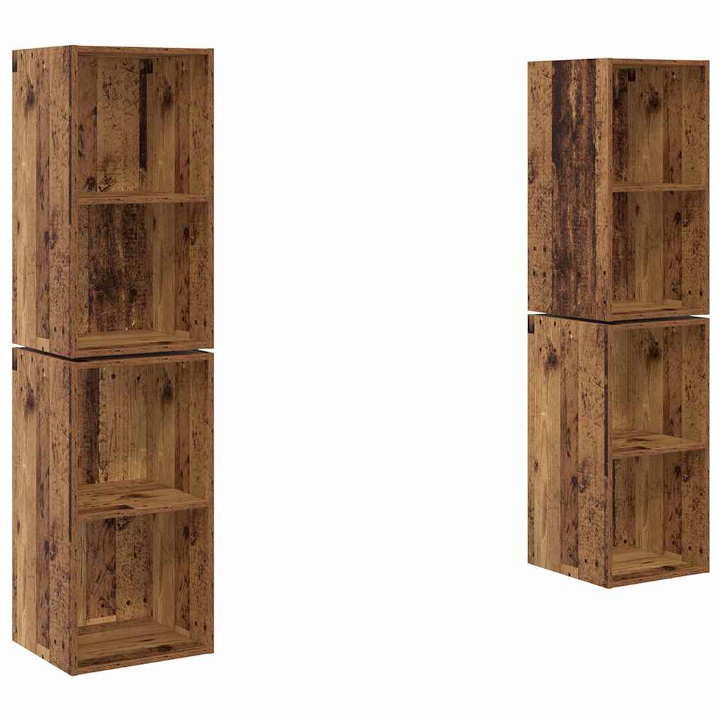 TV-Schrankset 4 pcs Altholz 37 x 37 x 72 cm Holzwerkstoff
