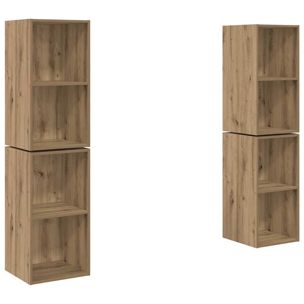 TV-Schrankset 4 pcs Artisan-Eiche 37 x 37 x 72 cm Holzwerkstoff