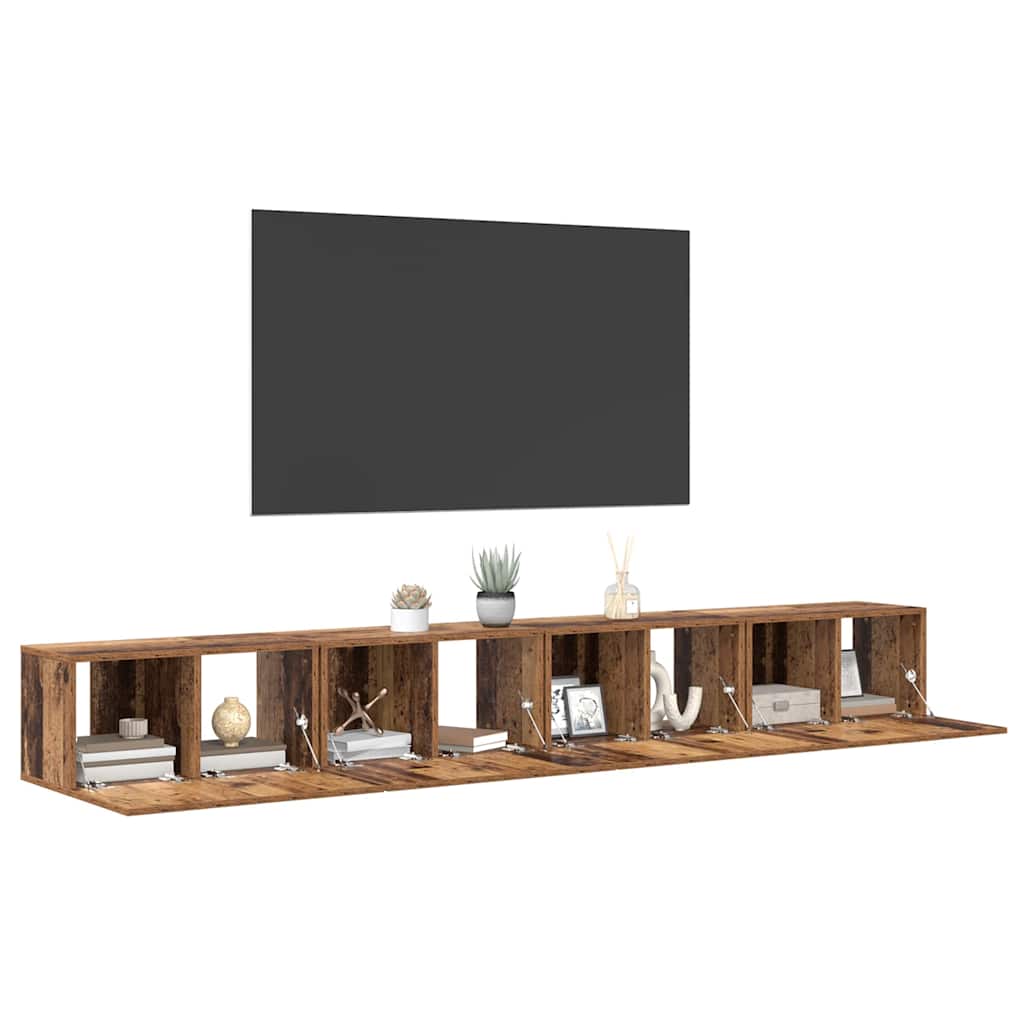 TV-Schrankset 4 pcs Altholz 60 x 30 x 30 cm Holzwerkstoff