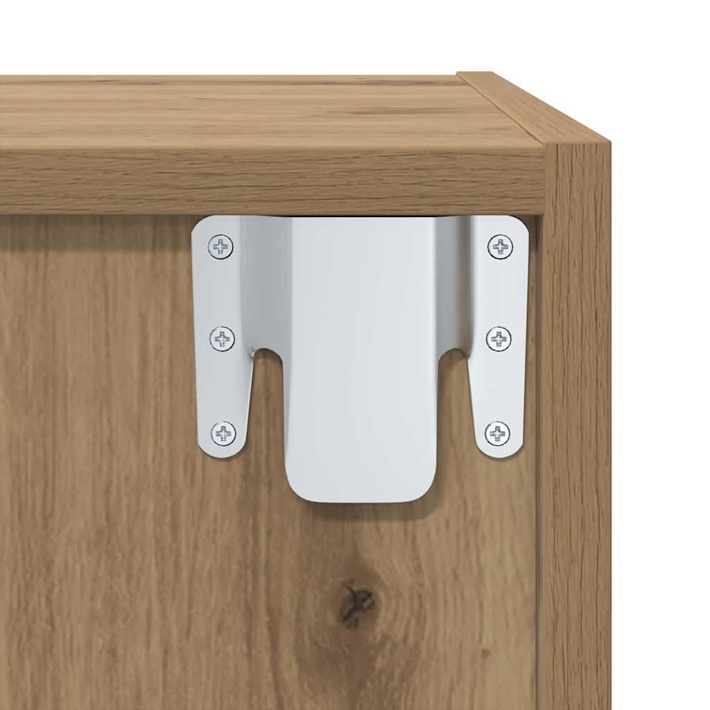 TV-Schrankset Wandmontiert 2 pcs Artisan-Eiche 37 x 37 x 107 cm