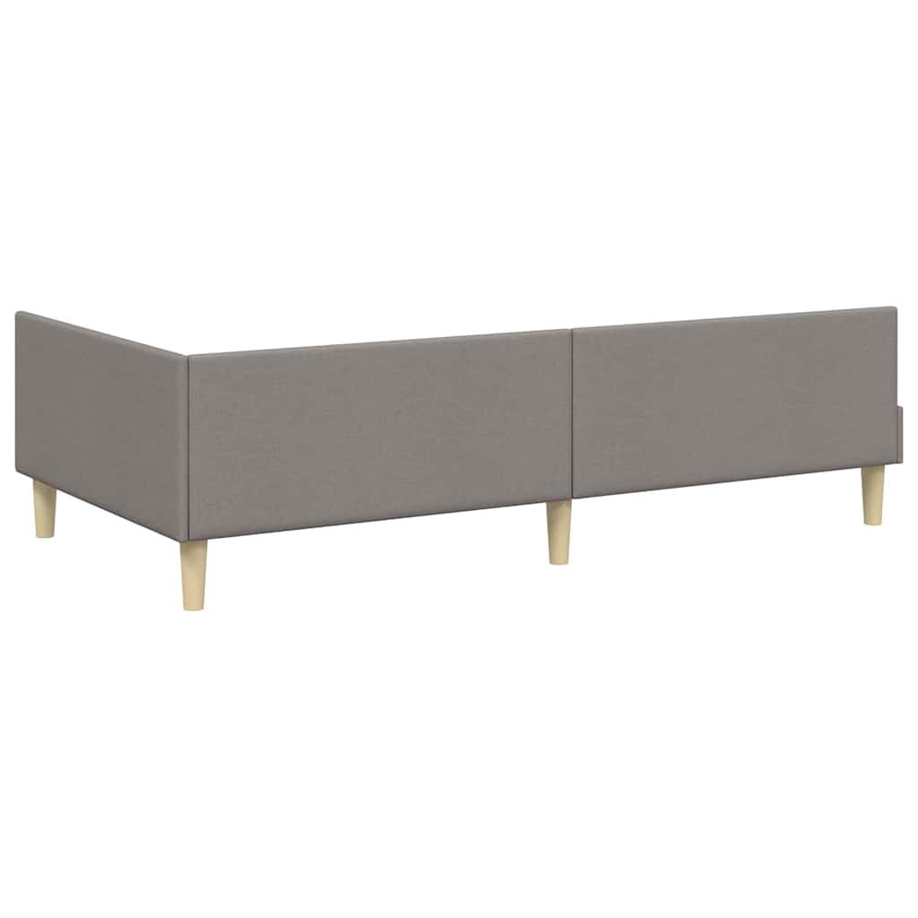 Eckbettgestell Taupe 80 x 200 cm Stoff