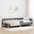 Eckbettgestell Dunkelgrau 90 x 200 cm Stoff