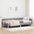 Eckbettgestell Taupe 100 x 200 cm Stoff