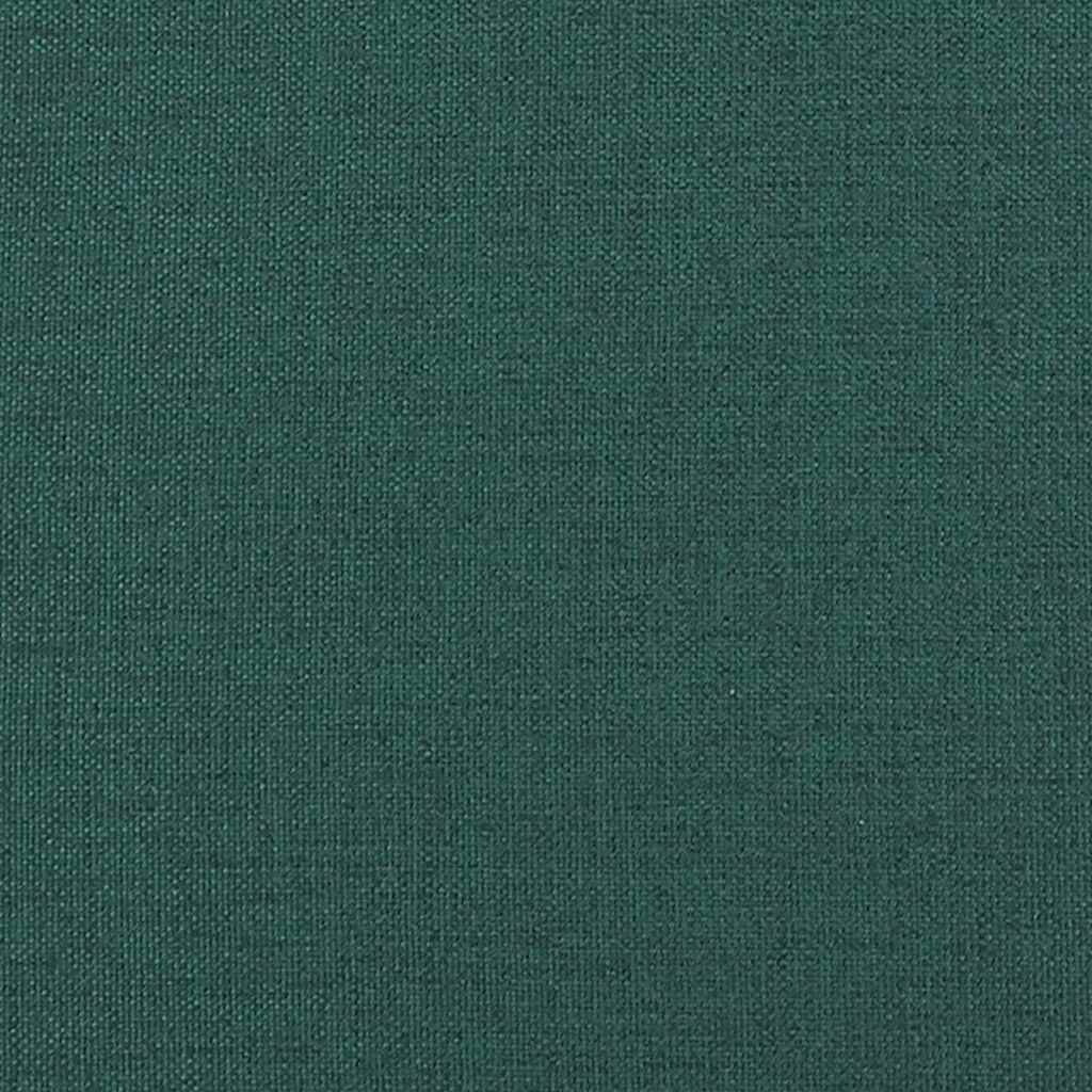 Eckbettgestell Dunkelgrün 90 cm x 200 cm Stoff und Sperrholz