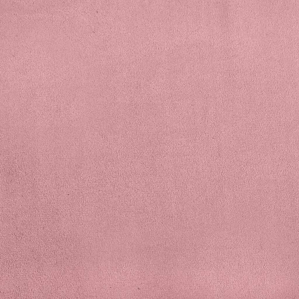 Eckbettgestell mit Kopfteil Rosa 90 cm x 190 cm Samt