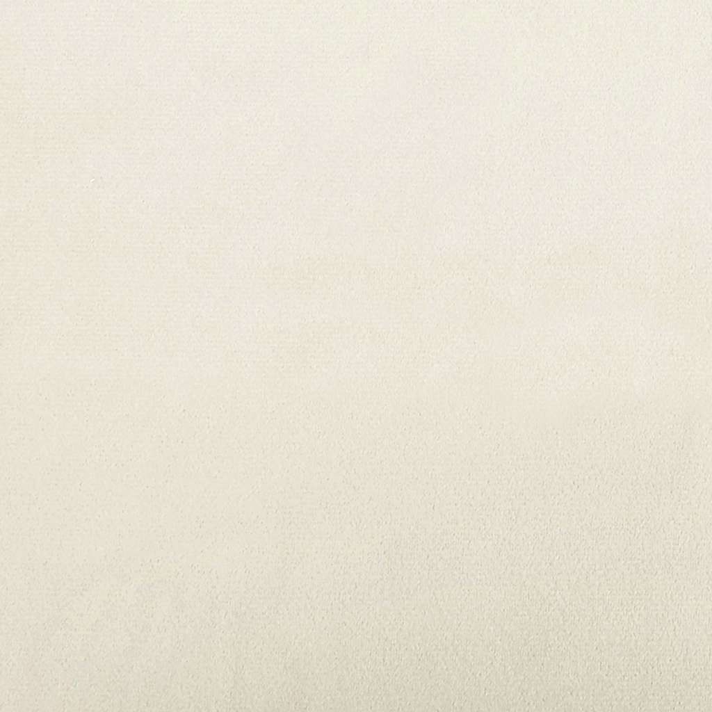 Eckbettgestell mit Kopfteil Creme 90 cm x 190 cm Samt