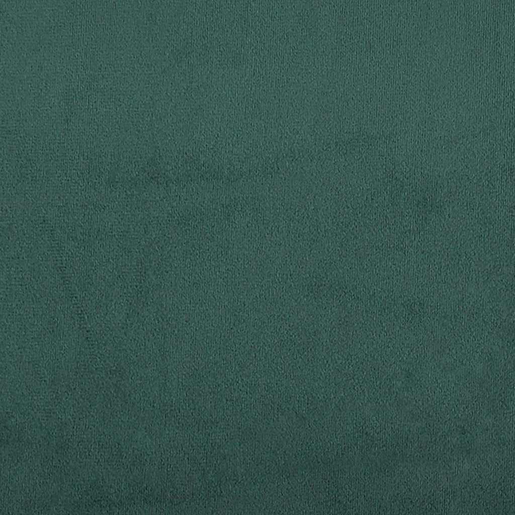 Eckbettgestell mit Kopfteil Dunkelgrün 90 cm x 200 cm Samt
