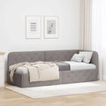 Eckbettgestell Taupe 80 x 200 cm Stoff