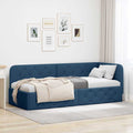 Eckbettgestell Blau 80 x 200 cm Stoff